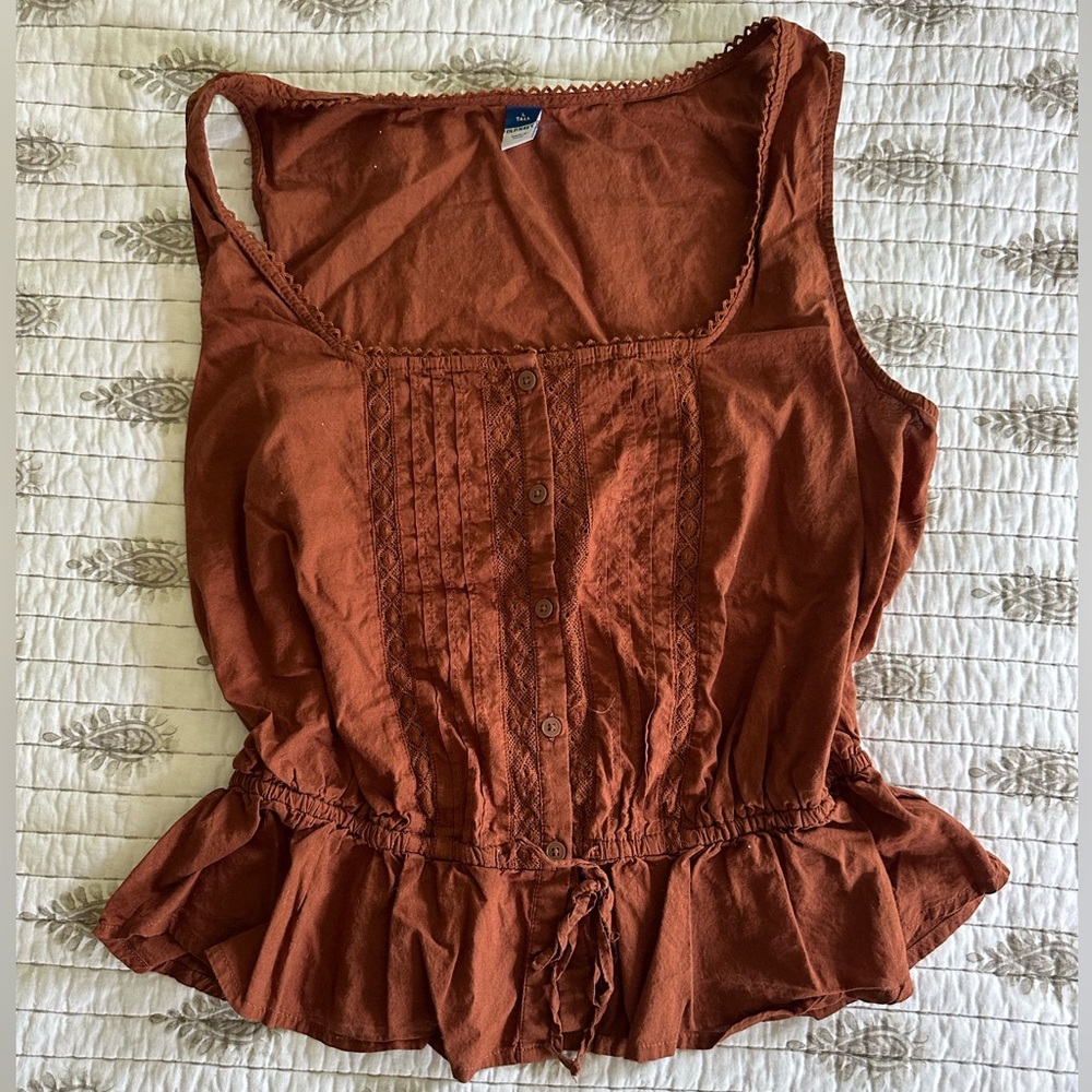 Old Navy Women's Burnt Orange Brown Corset Top